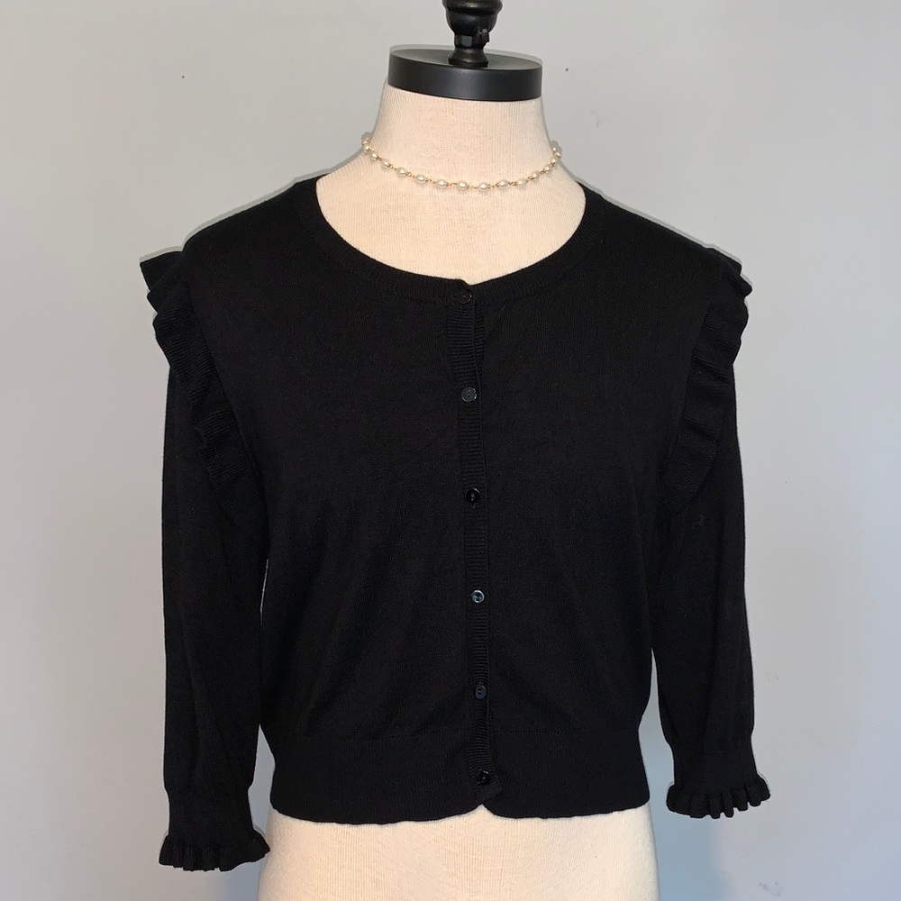 City Chic Ruffle Detail Cardigan L/20